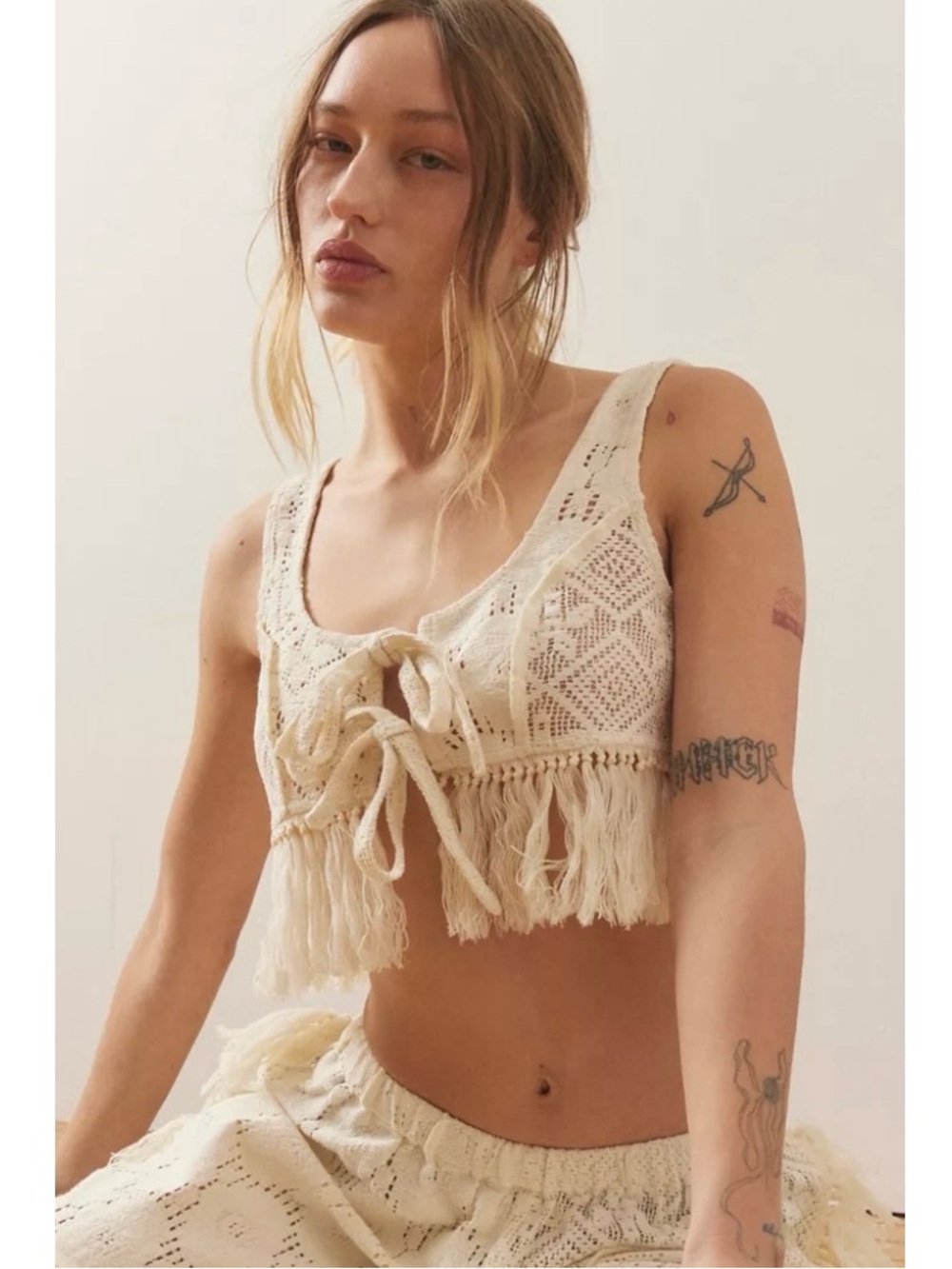 Out From Under Festival Beach Crochet Top Small